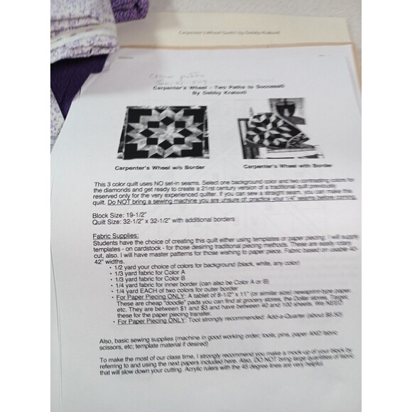 Easy Quilt Kit Carpenter’s Wheel by Debby Kratovil 32.5" Fabric Included - Picture 6 of 16